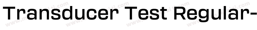 Transducer Test Regular字体转换